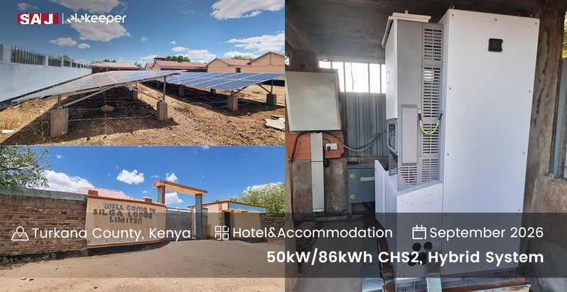 SAJ 50kW 86kWh solar energy storage system for hotel in Turkana County Kenya